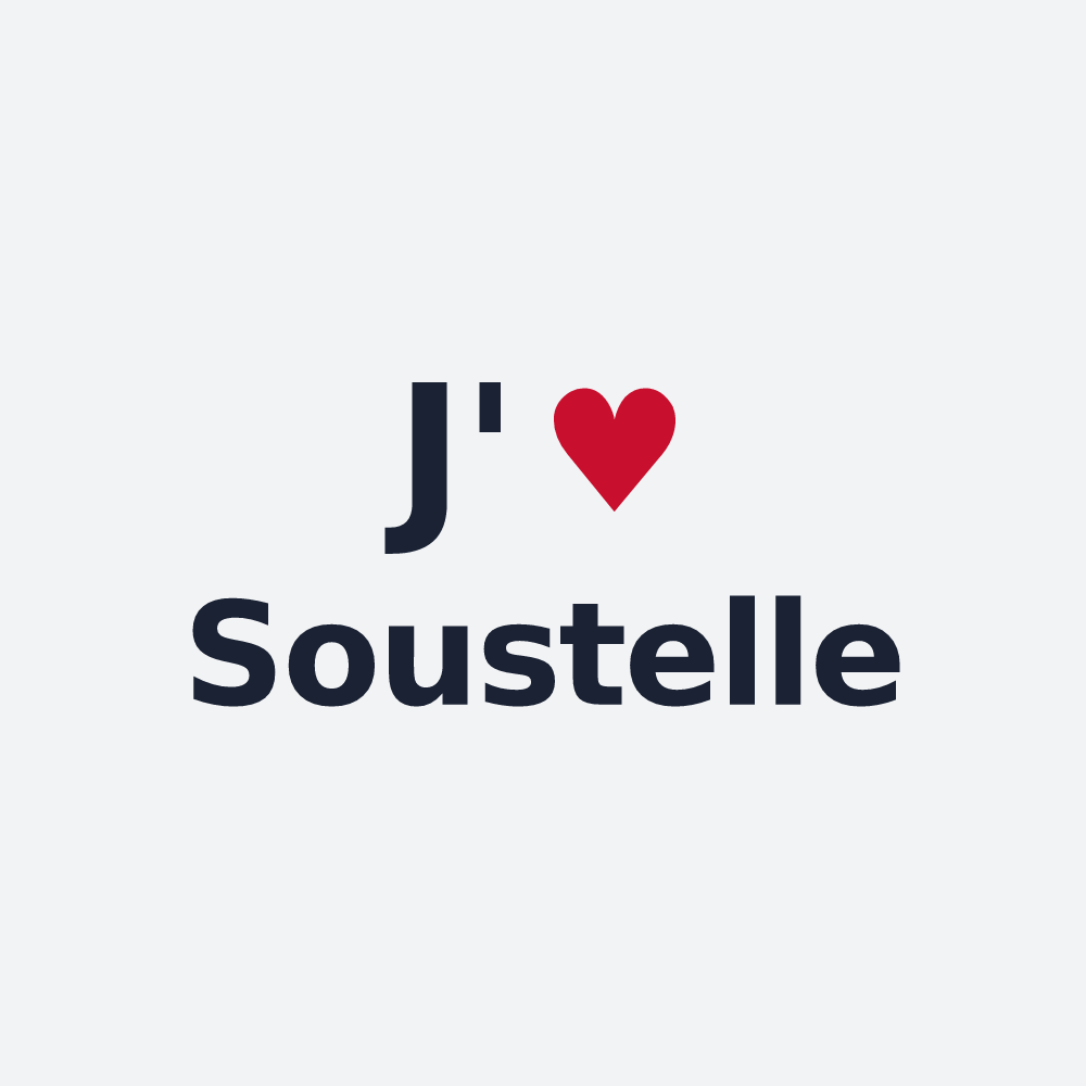 Poster personnalisé Soustelle — design « J'aime Soustelle » imprimé sur le poster