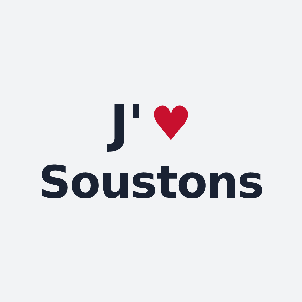 Poster personnalisé Soustons — design J'aime Soustons