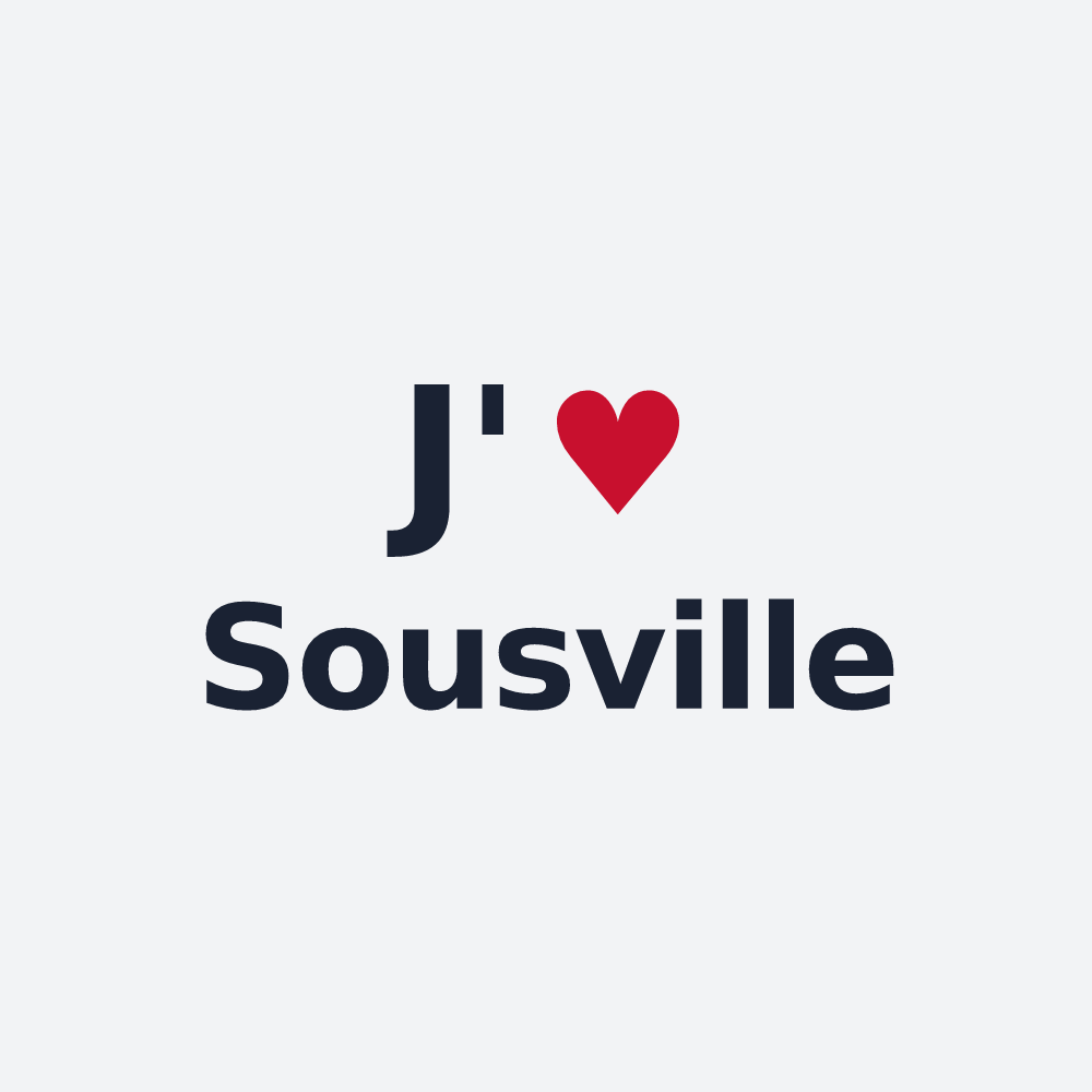 Poster personnalisé Sousville — design J'aime Sousville