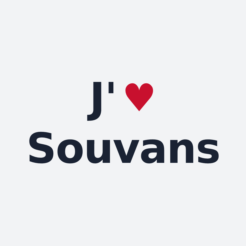Poster personnalisé Souvans — design J'aime Souvans