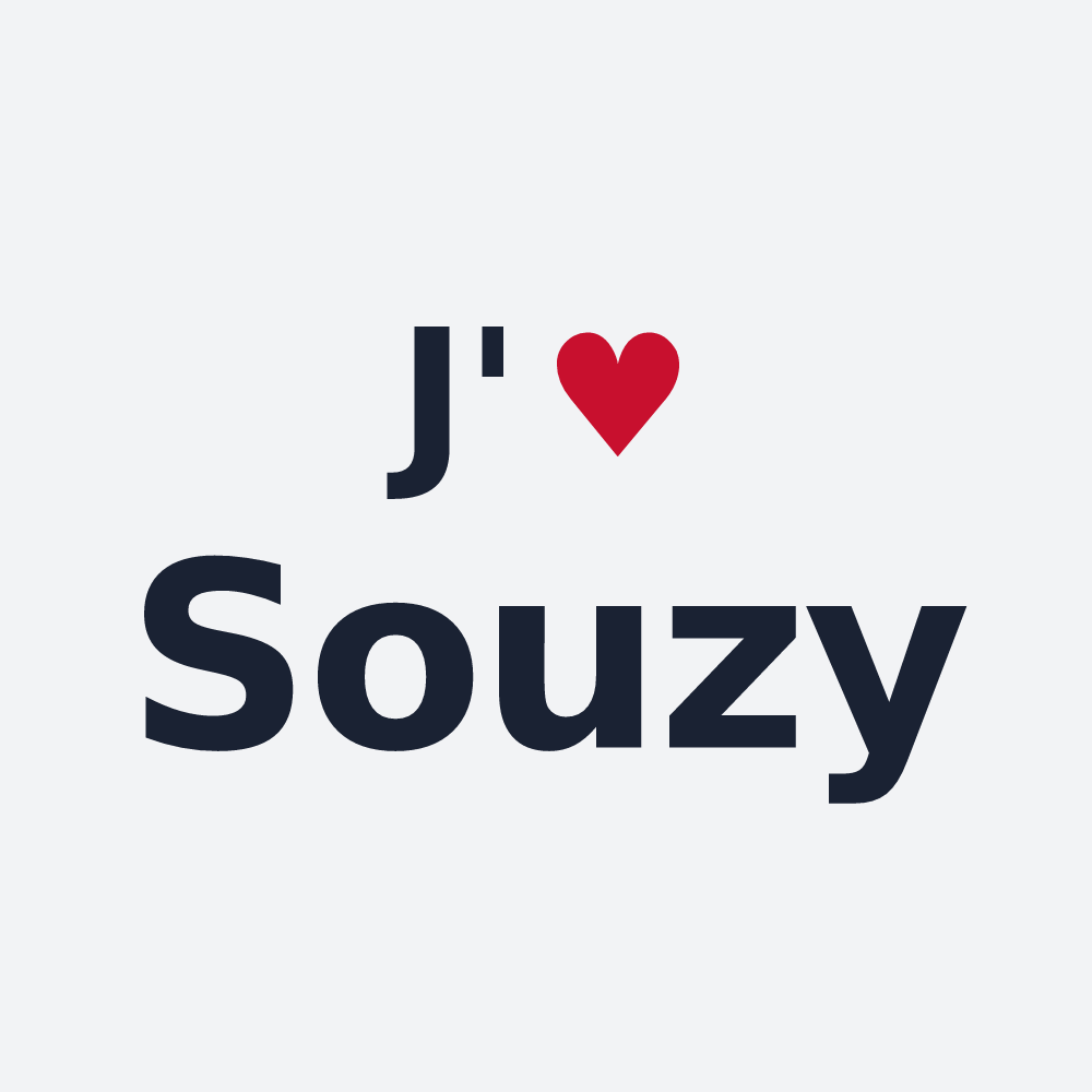 Poster personnalisé Souzy — design J'aime Souzy