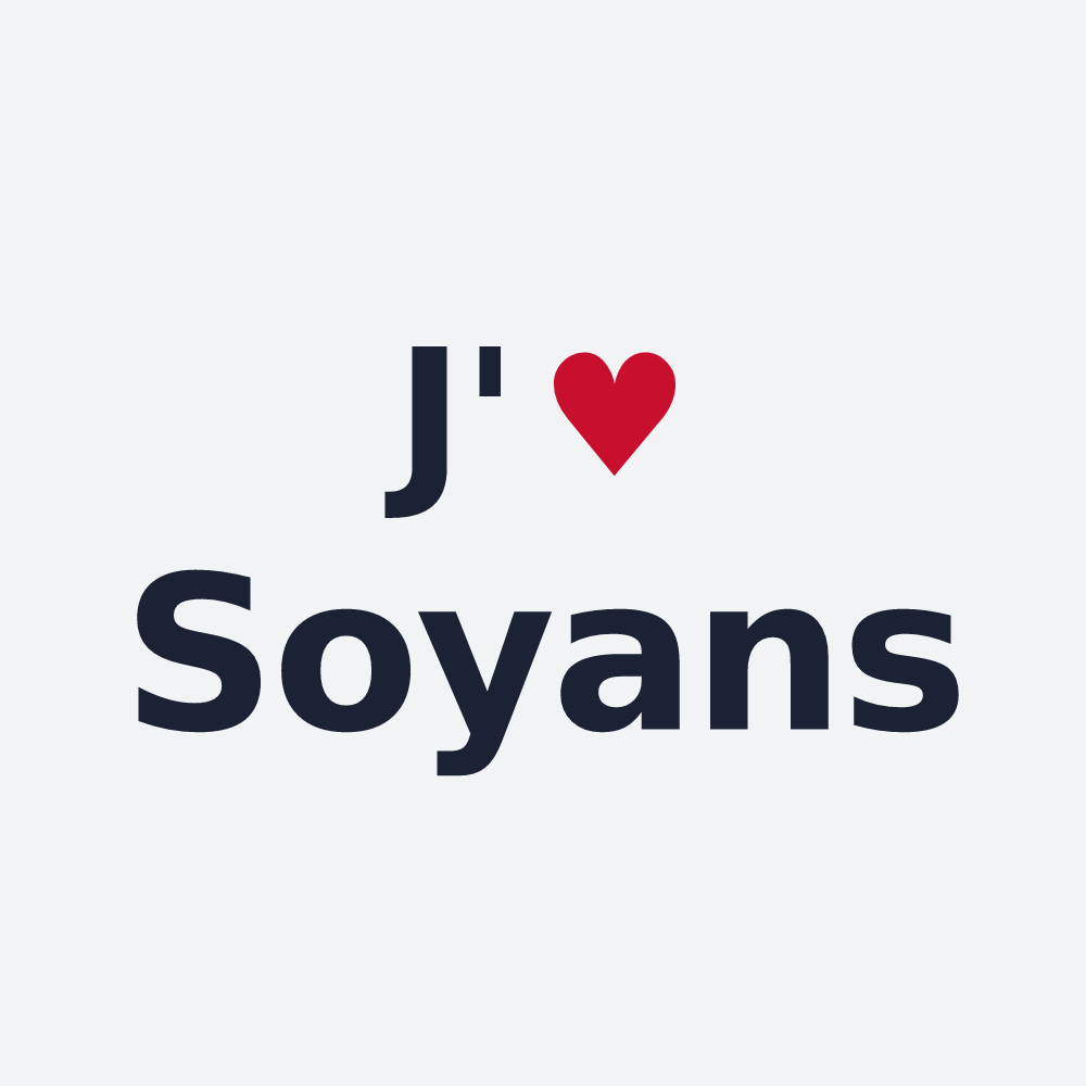 Poster personnalisé Soyans — design « J'aime Soyans » imprimé sur le poster