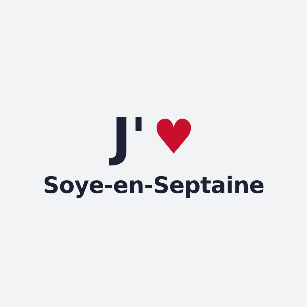 Poster personnalisé Soye-en-Septaine — design J'aime Soye-en-Septaine