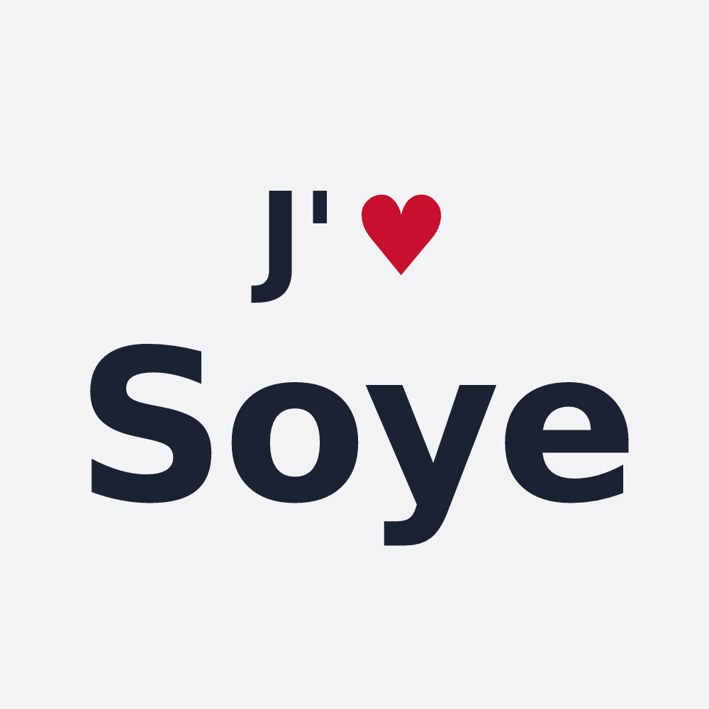 Poster personnalisé Soye — design J'aime Soye