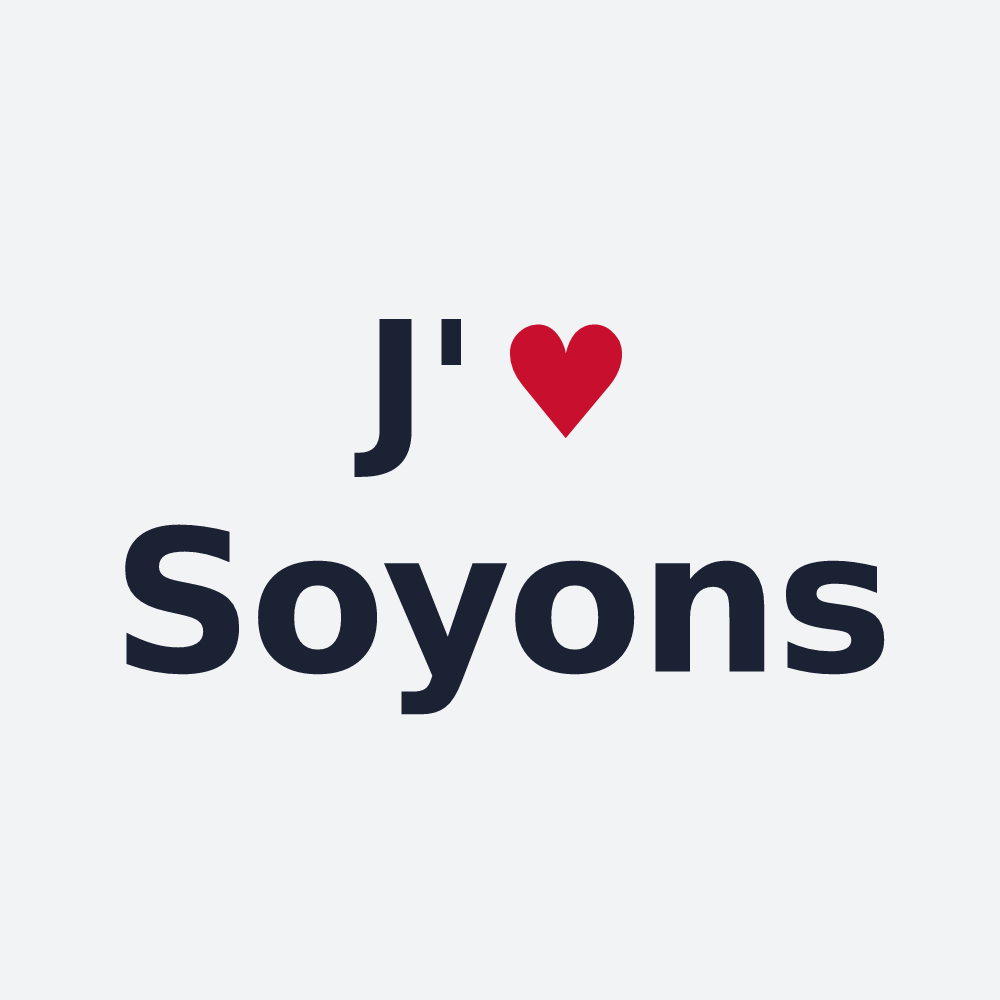 Poster personnalisé Soyons — design « J'aime Soyons » imprimé sur le poster