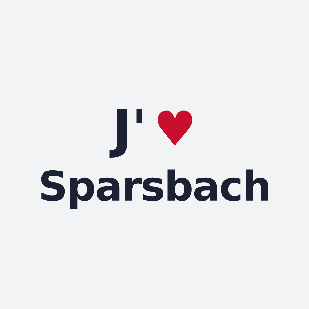 Poster personnalisé Sparsbach — design J'aime Sparsbach