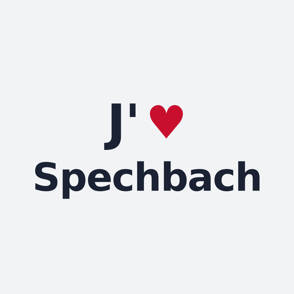 Poster personnalisé Spechbach — design J'aime Spechbach
