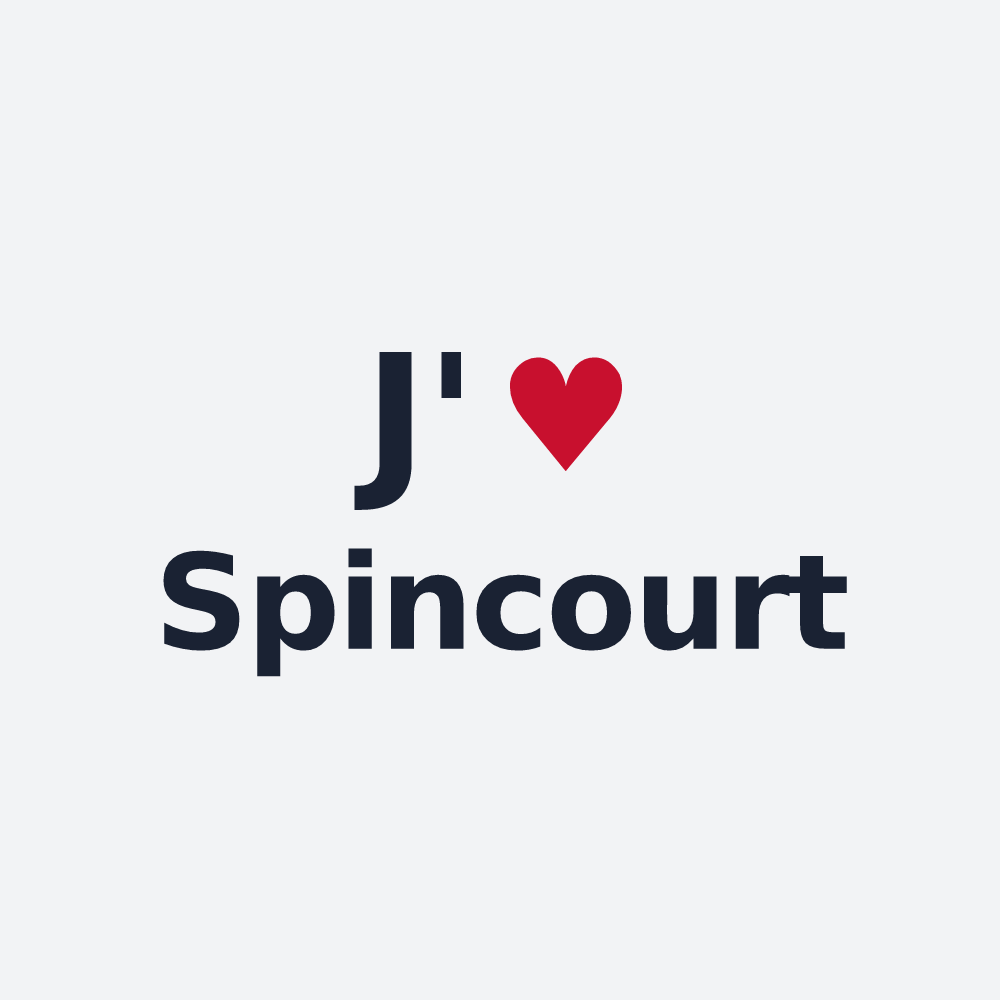 Poster personnalisé Spincourt — design J'aime Spincourt