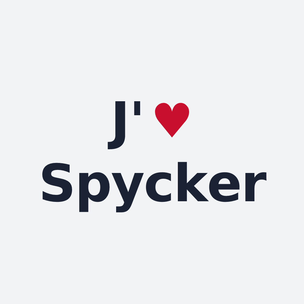 Poster personnalisé Spycker — design J'aime Spycker