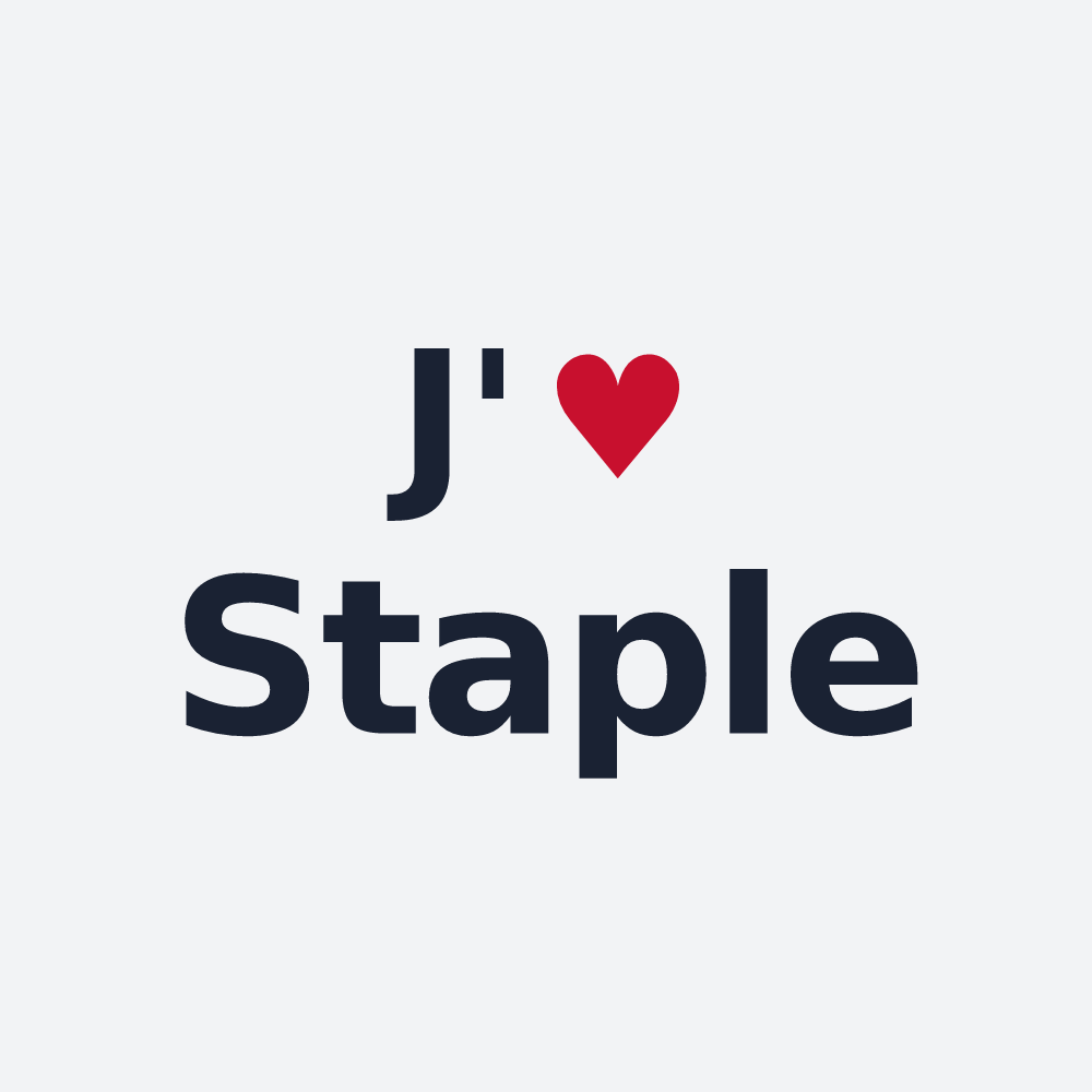 Poster personnalisé Staple — design J'aime Staple