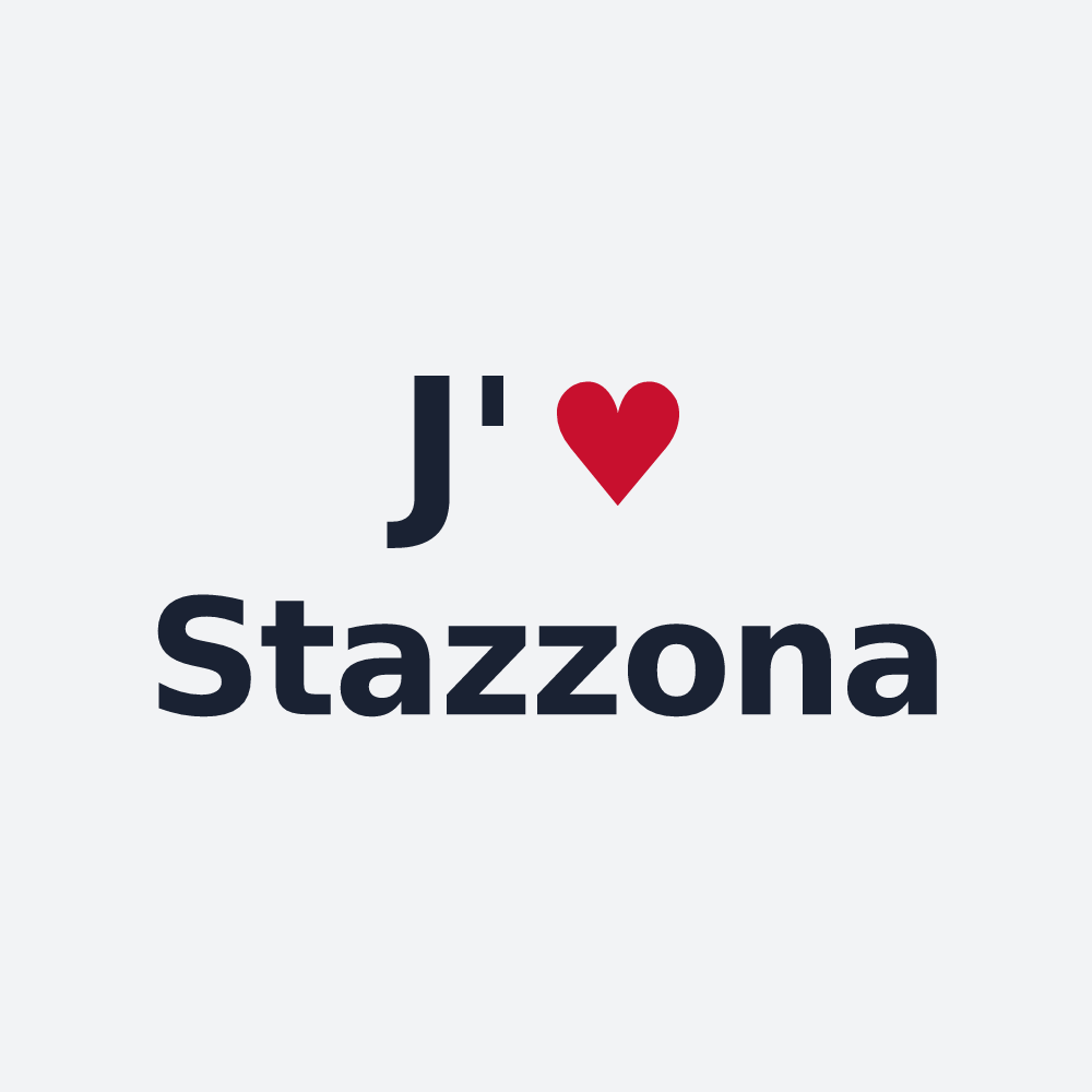 Poster personnalisé Stazzona — design J'aime Stazzona