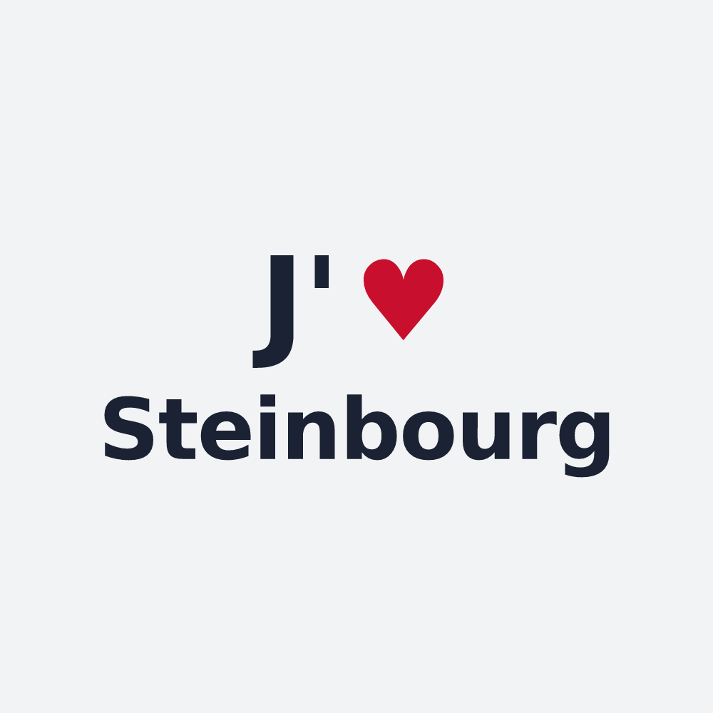 Poster personnalisé Steinbourg — design J'aime Steinbourg
