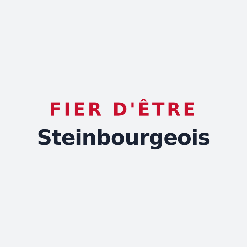 Poster « Fier d'être Steinbourgeois » — design pour Steinbourg
