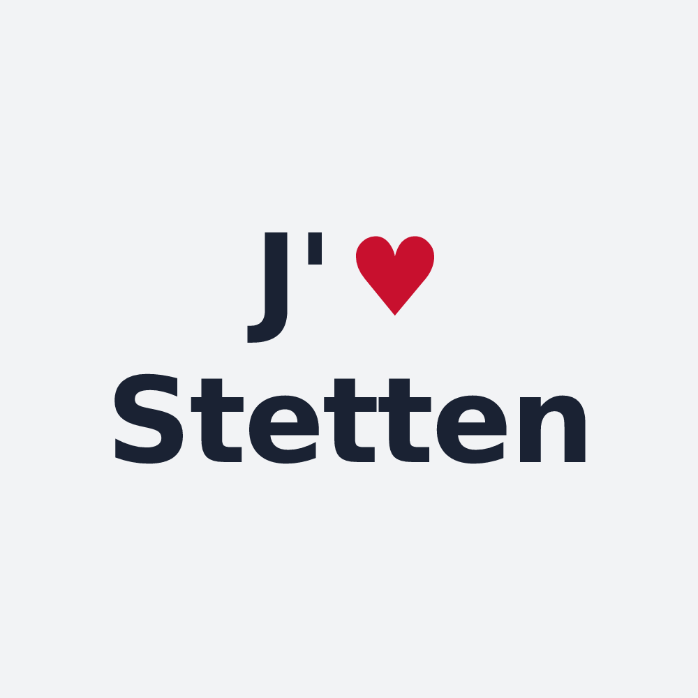 Poster personnalisé Stetten — design « J'aime Stetten » imprimé sur le poster