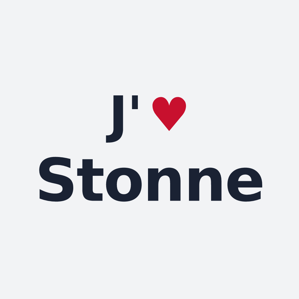 Poster personnalisé Stonne — design « J'aime Stonne » imprimé sur le poster