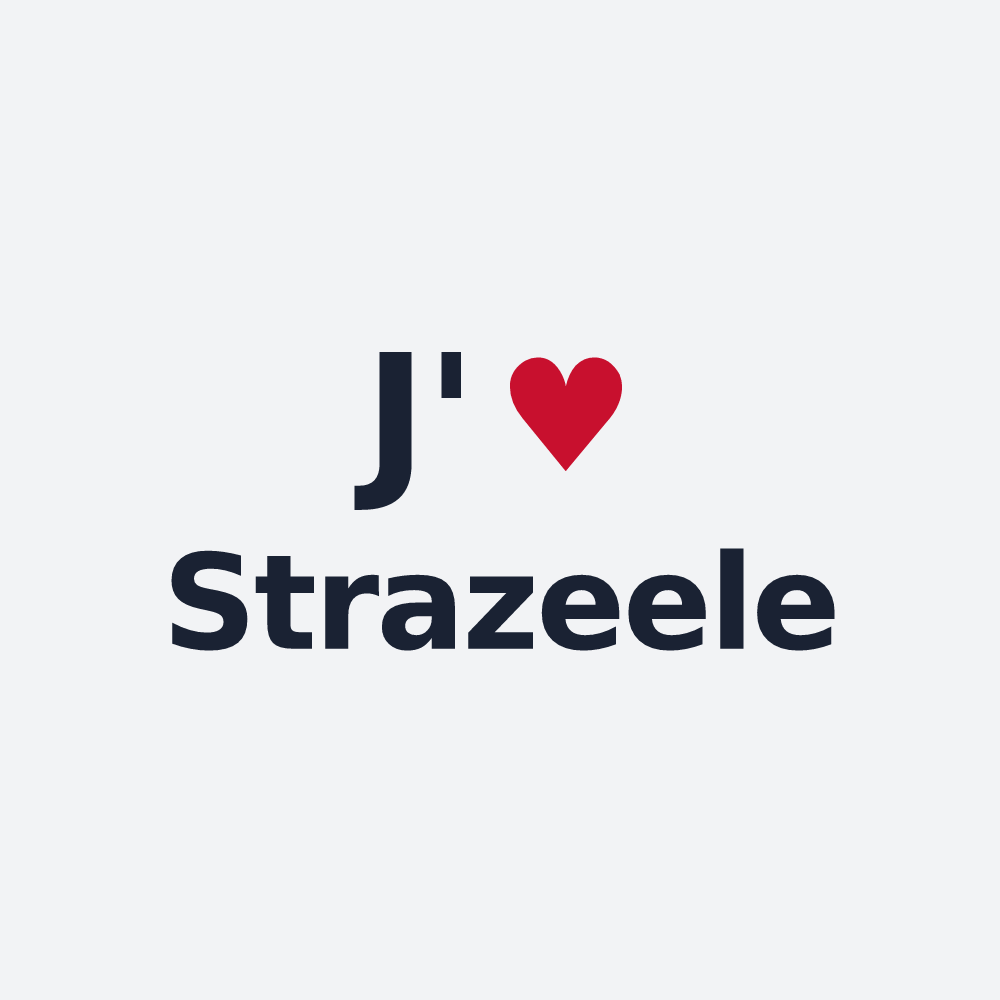 Poster personnalisé Strazeele — design J'aime Strazeele