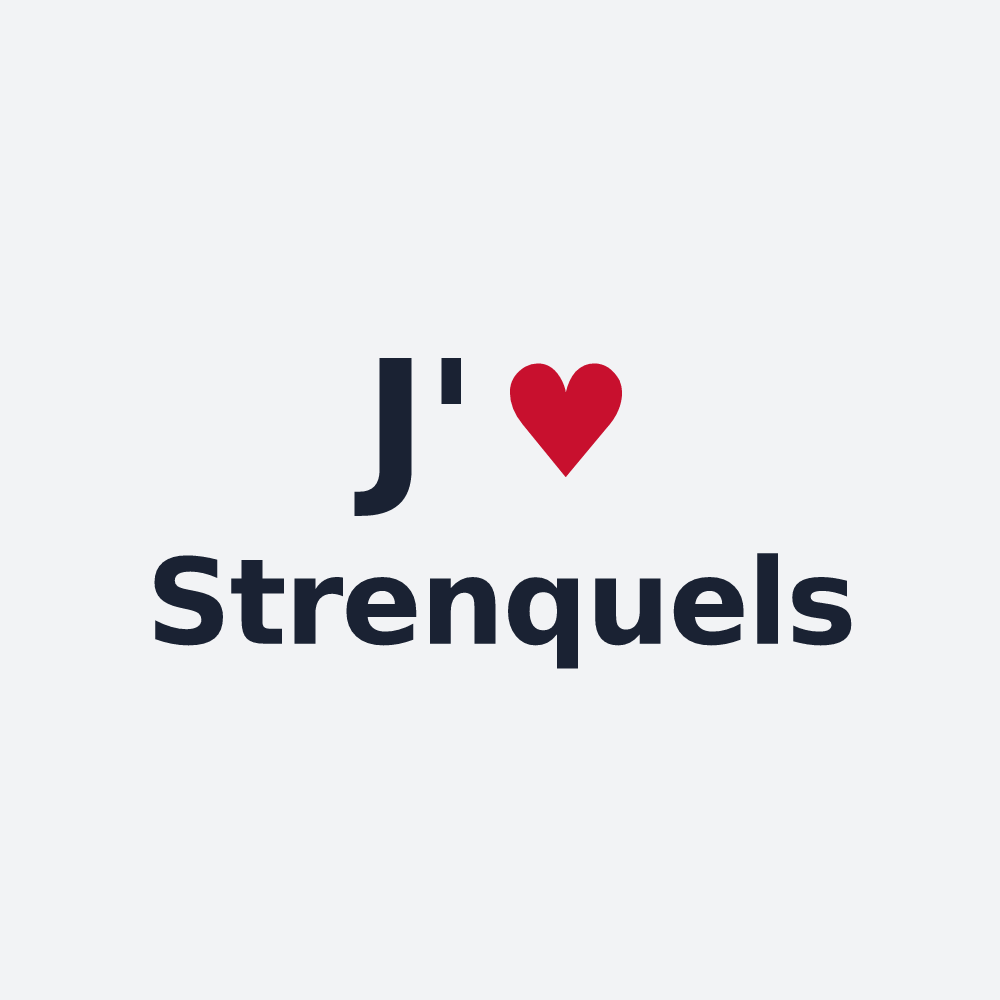 Poster personnalisé Strenquels — design J'aime Strenquels