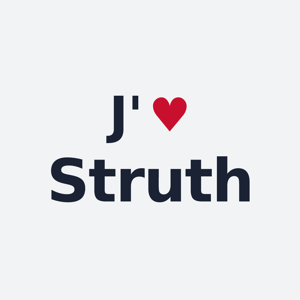 Poster personnalisé Struth — design J'aime Struth