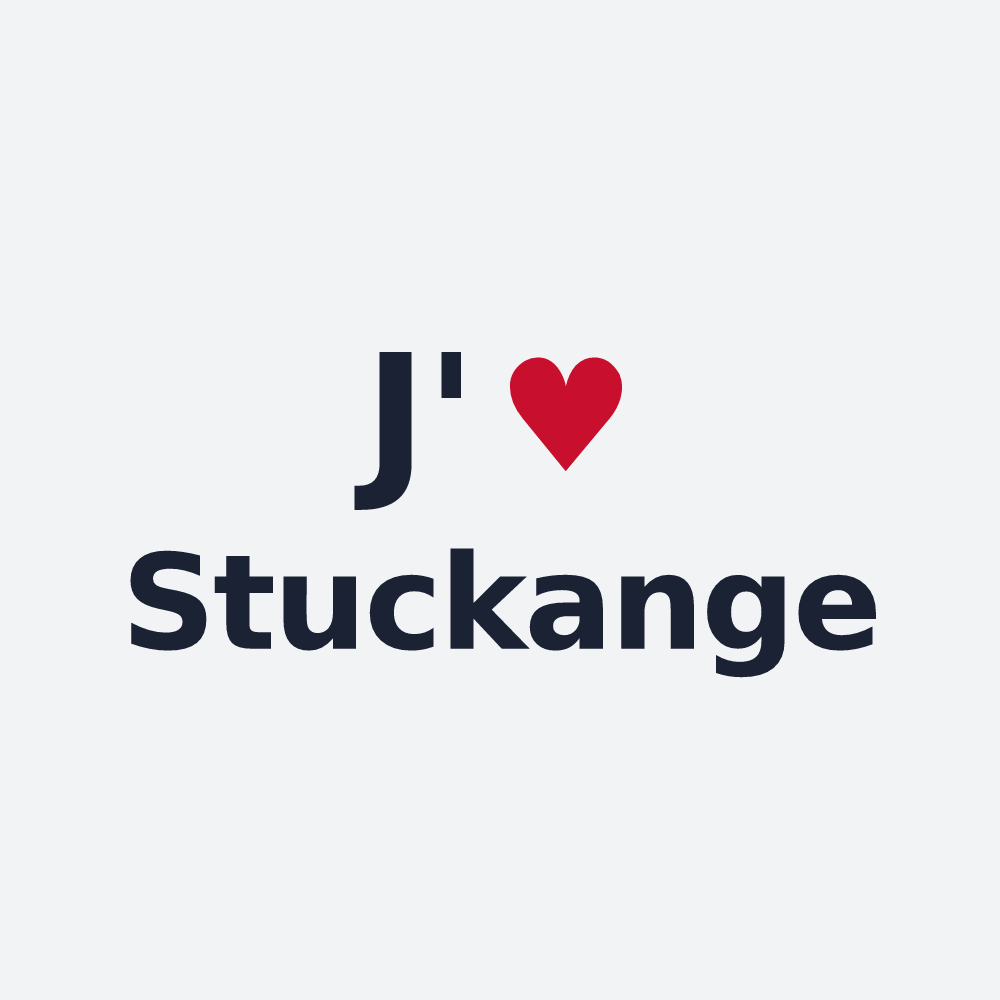 Poster personnalisé Stuckange — design J'aime Stuckange