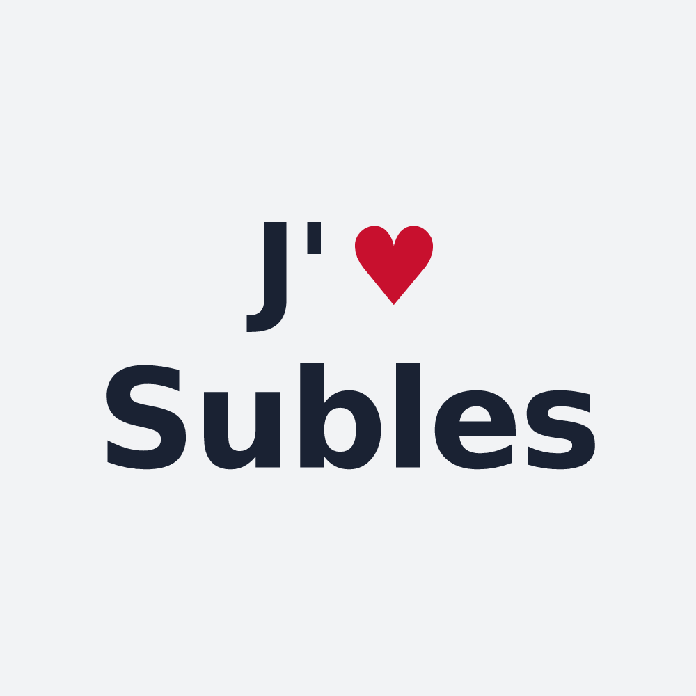 Poster personnalisé Subles — design J'aime Subles