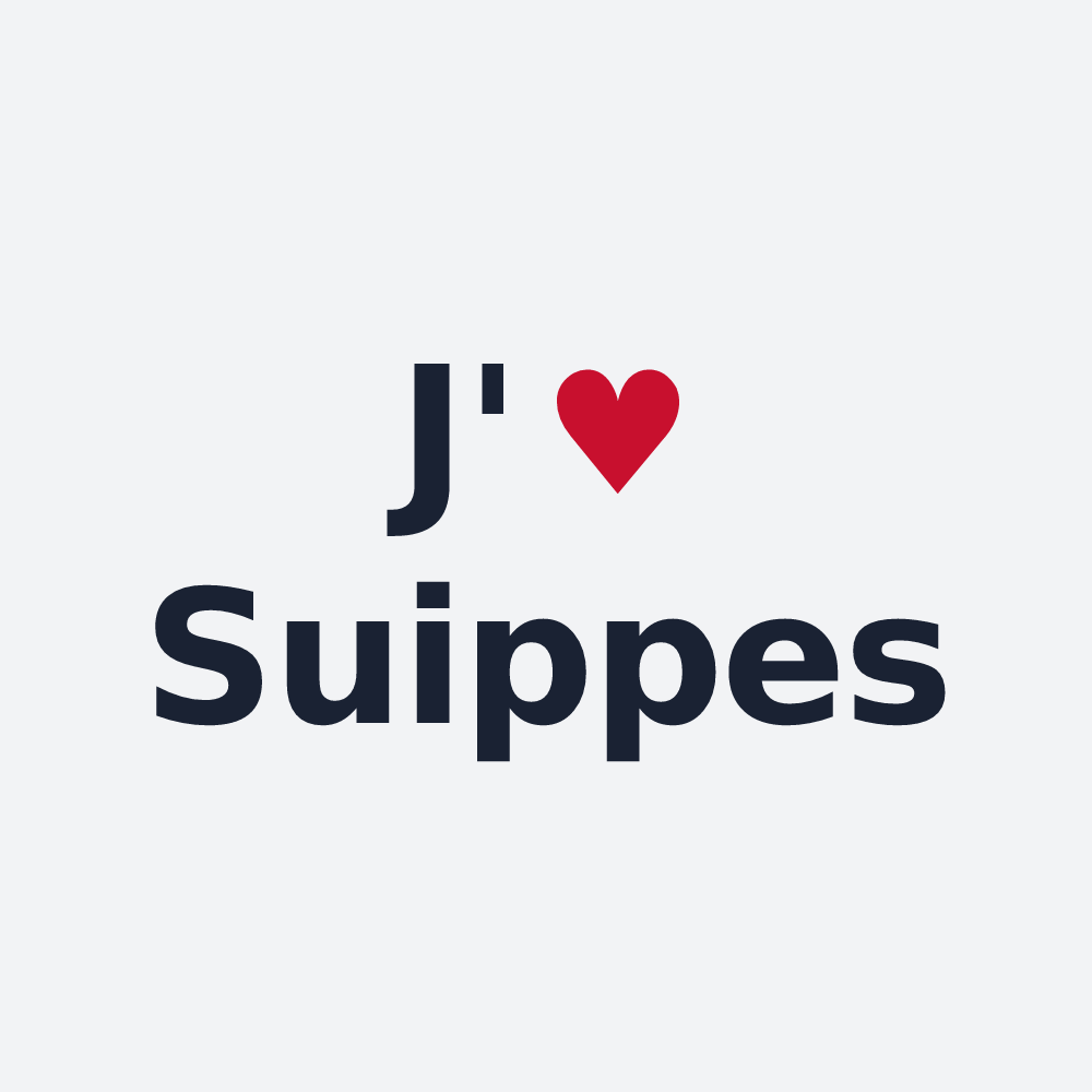 Poster personnalisé Suippes — design J'aime Suippes