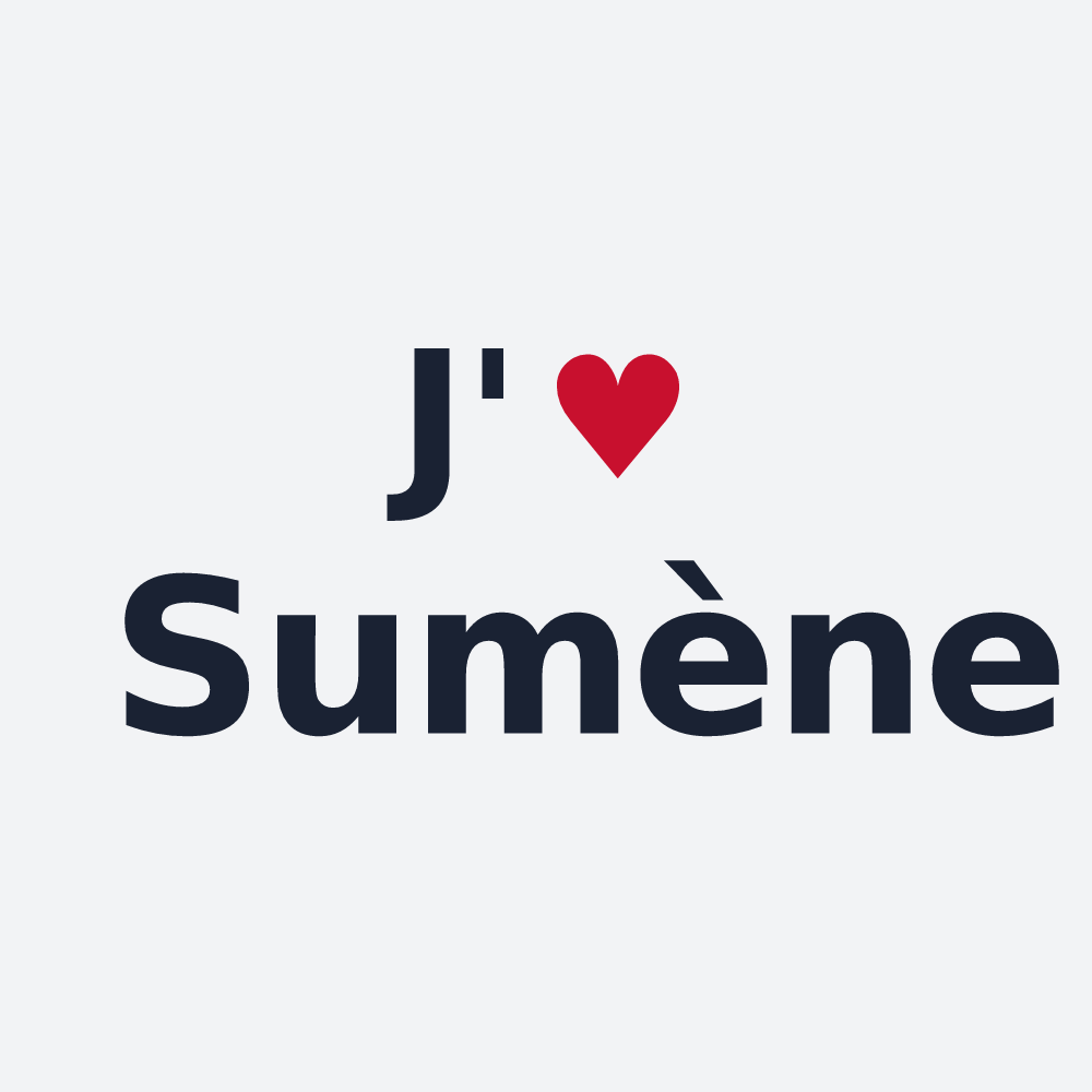 Poster personnalisé Sumène — design J'aime Sumène