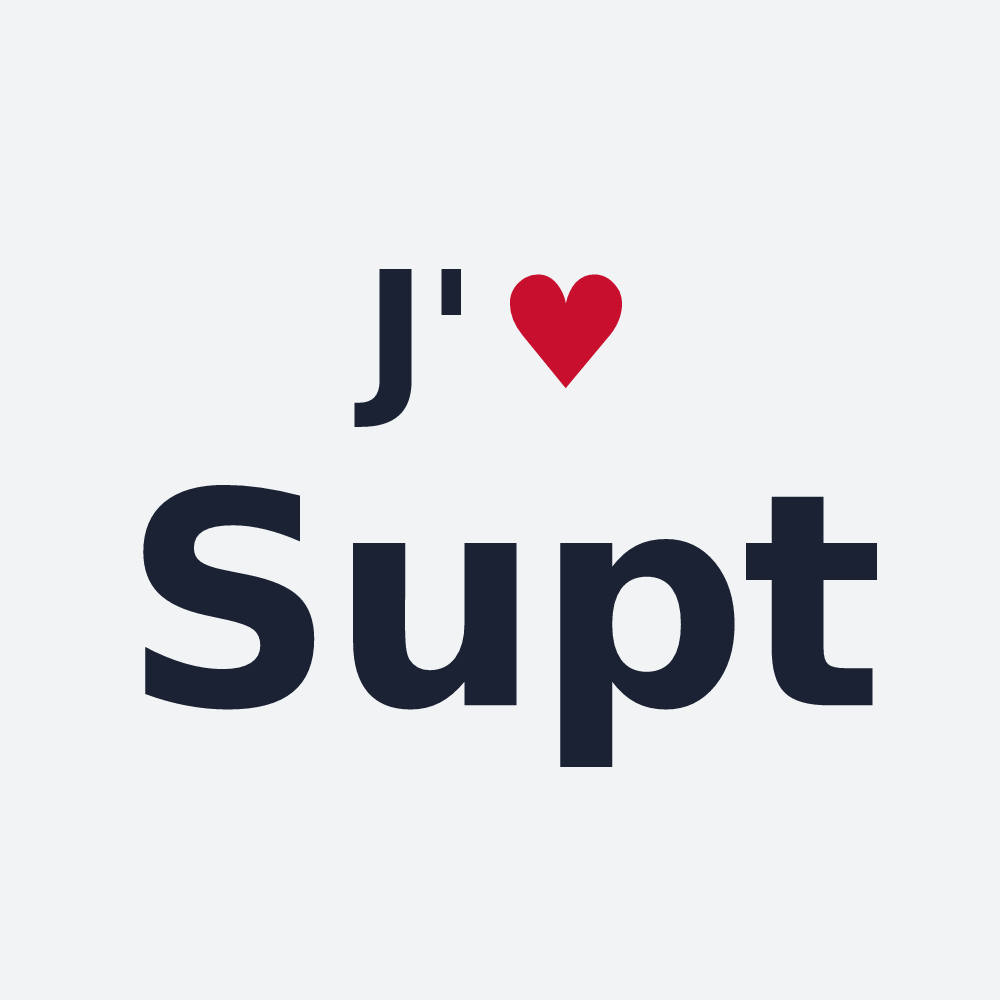 Poster personnalisé Supt — design J'aime Supt
