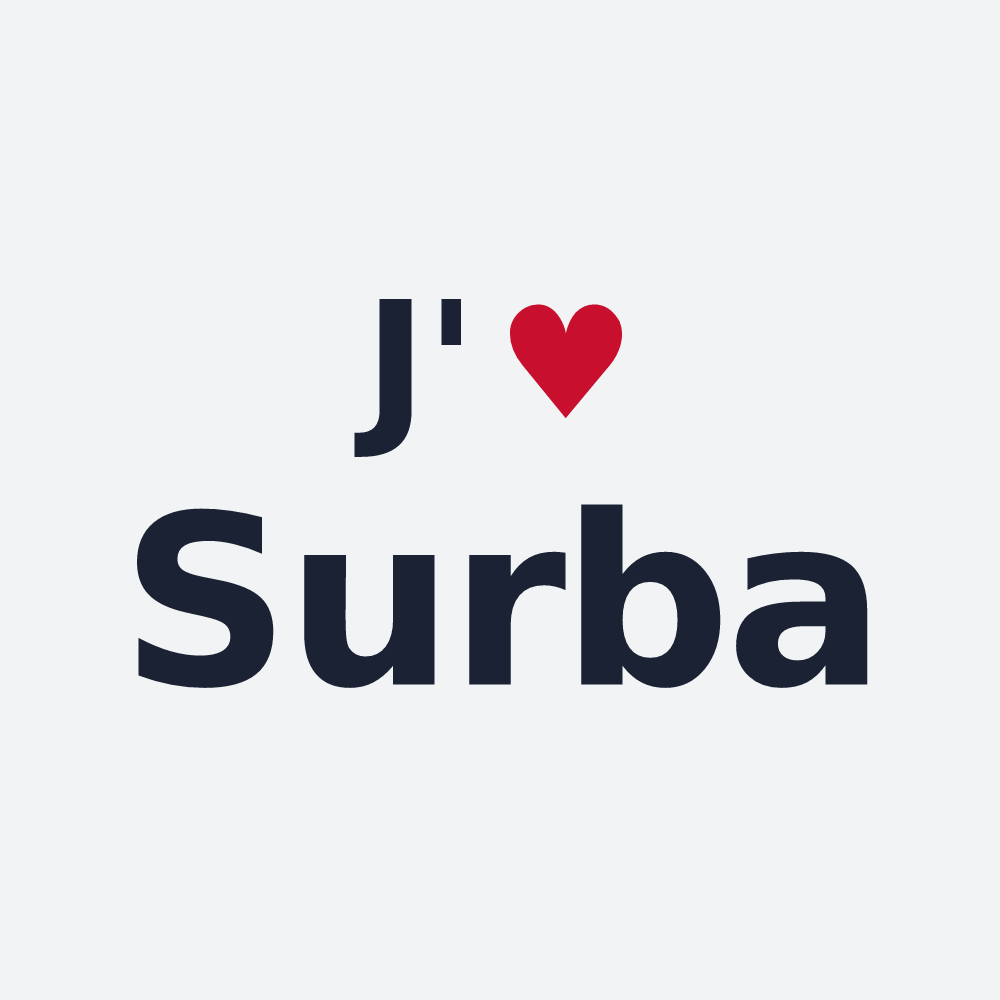 Poster personnalisé Surba — design J'aime Surba