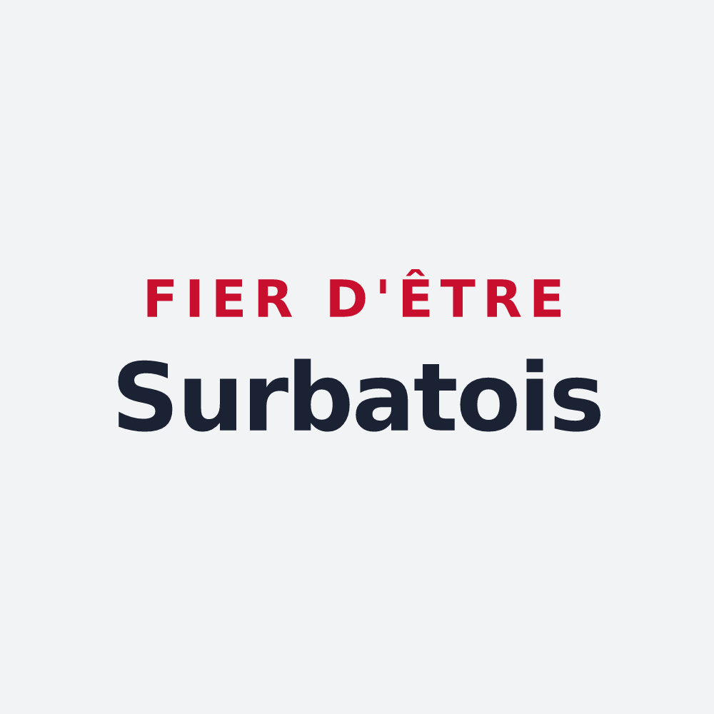 Poster « Fier d'être Surbatois » — design pour Surba