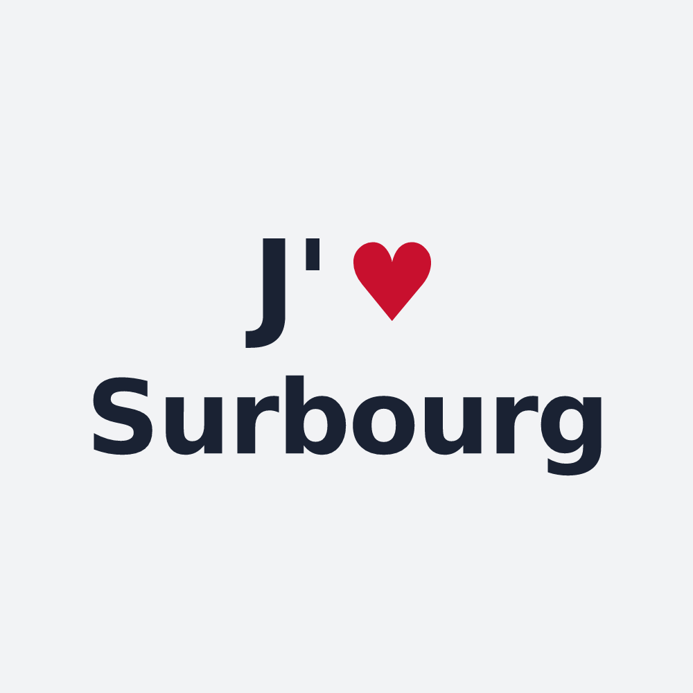 Poster personnalisé Surbourg — design J'aime Surbourg