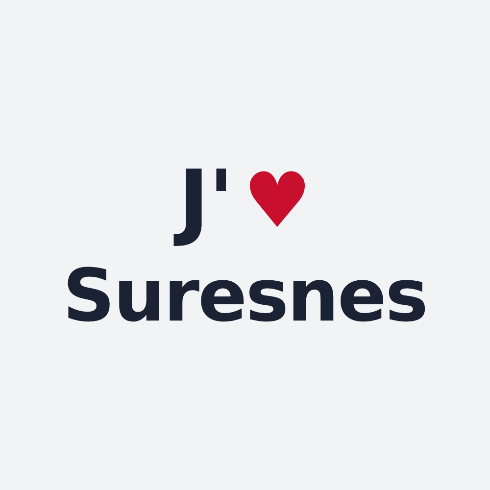 Poster personnalisé Suresnes — design J'aime Suresnes