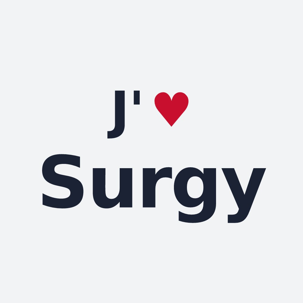 Poster personnalisé Surgy — design J'aime Surgy