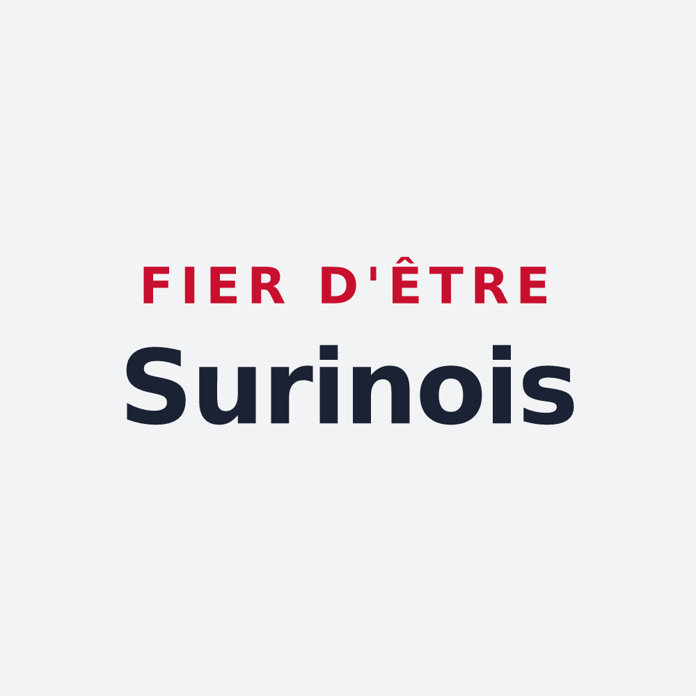 Poster « Fier d'être Surinois » — design pour Surin