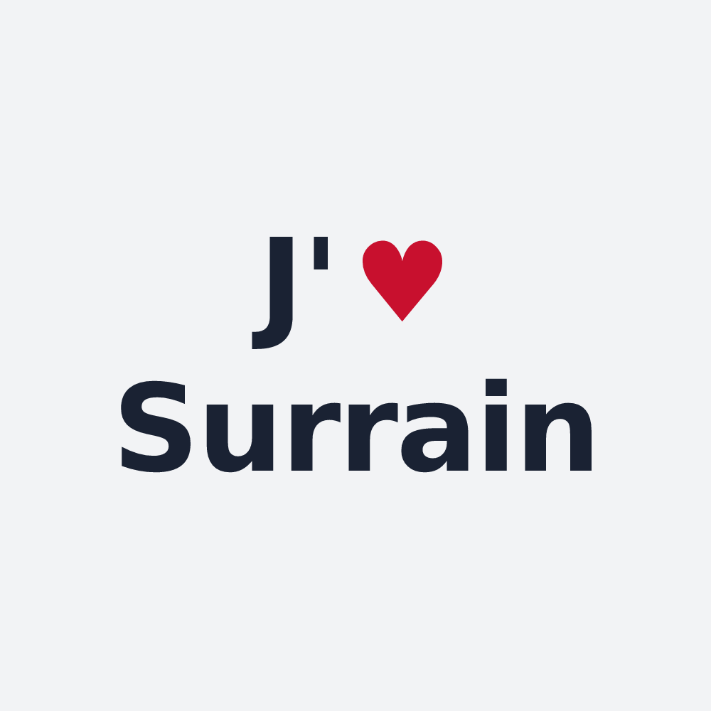 Poster personnalisé Surrain — design J'aime Surrain