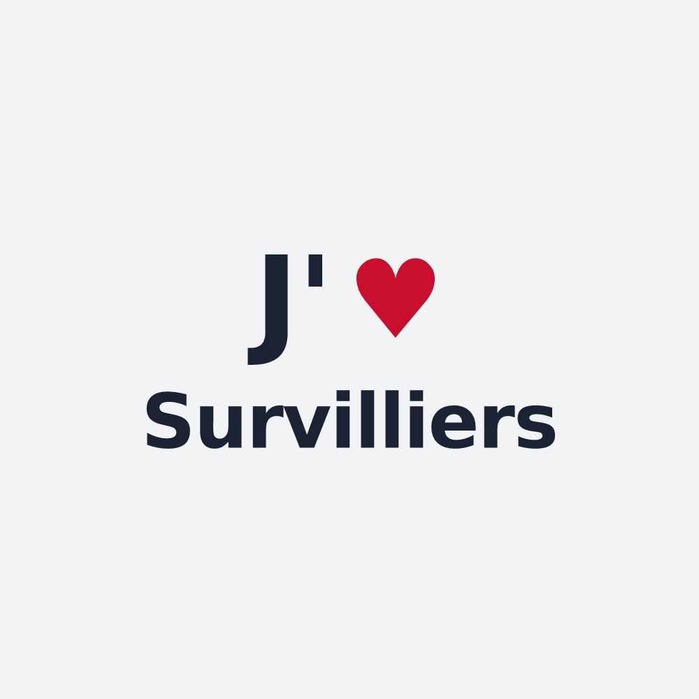Poster personnalisé Survilliers — design J'aime Survilliers