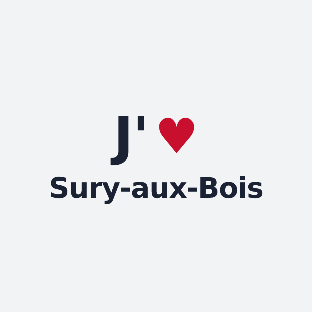 Poster personnalisé Sury-aux-Bois — design J'aime Sury-aux-Bois