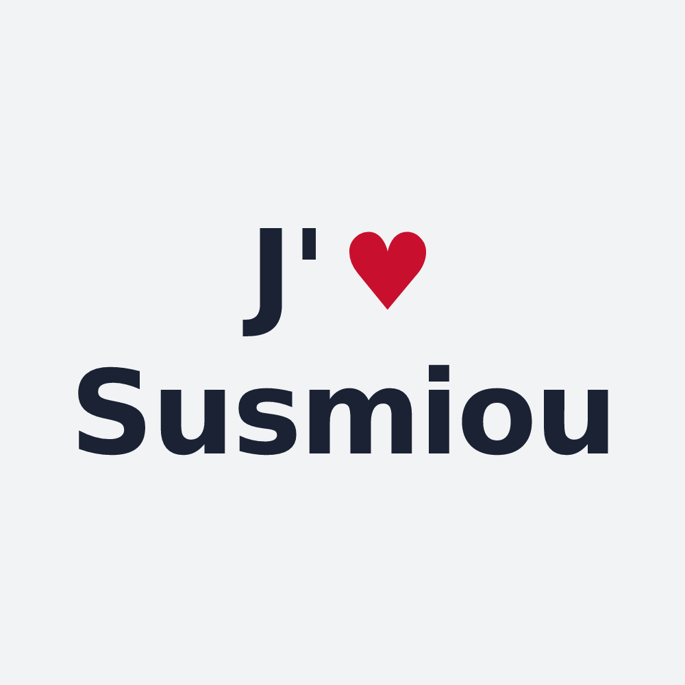Poster personnalisé Susmiou — design J'aime Susmiou