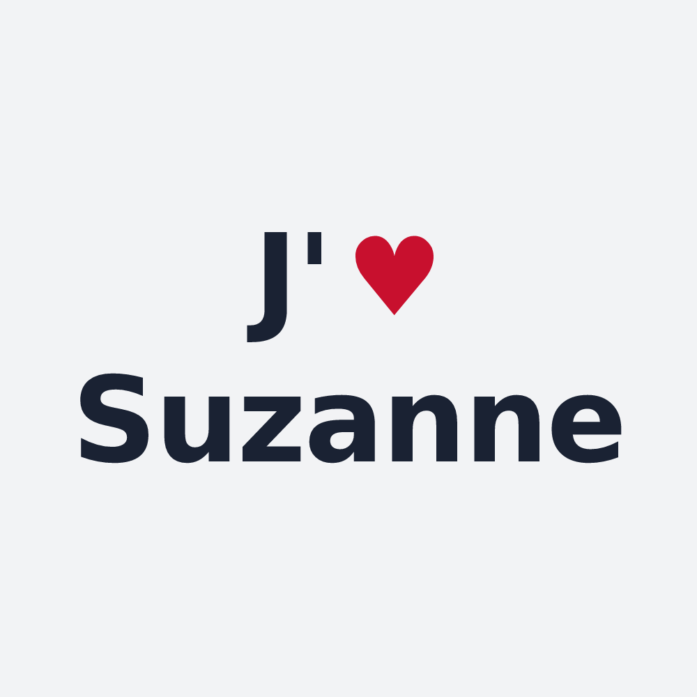 Poster personnalisé Suzanne — design J'aime Suzanne