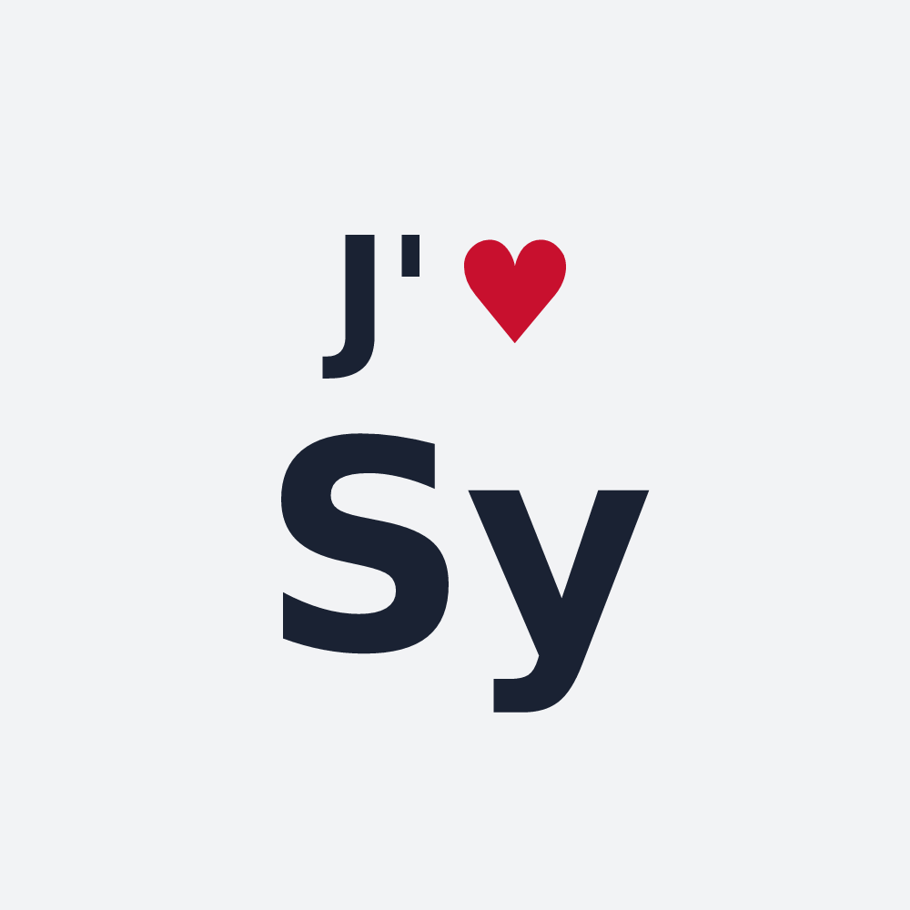 Poster personnalisé Sy — design J'aime Sy