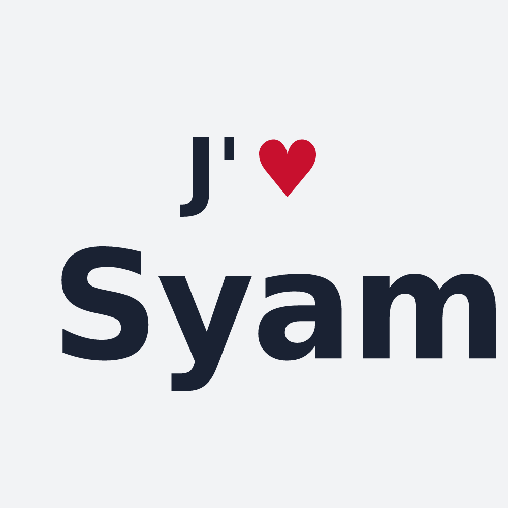 Poster personnalisé Syam — design J'aime Syam
