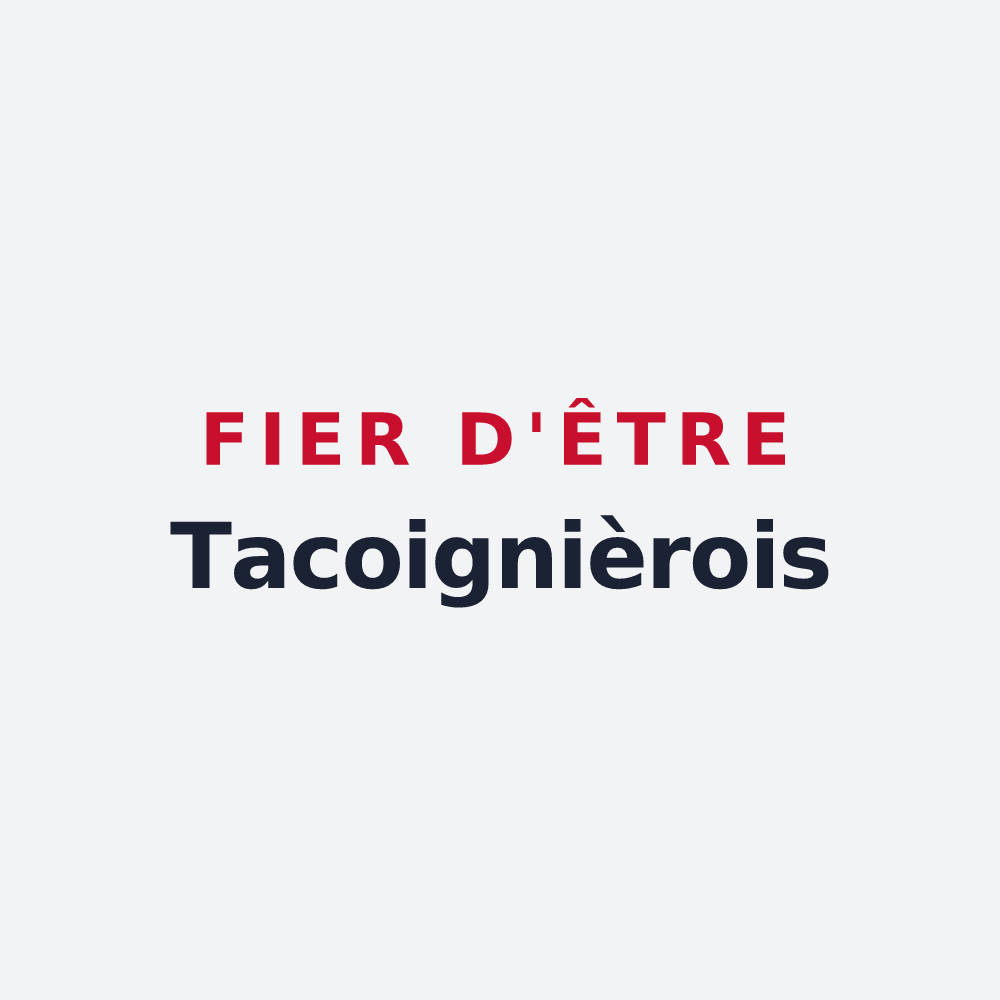 Poster « Fier d'être Tacoignièrois » — design pour Tacoignières