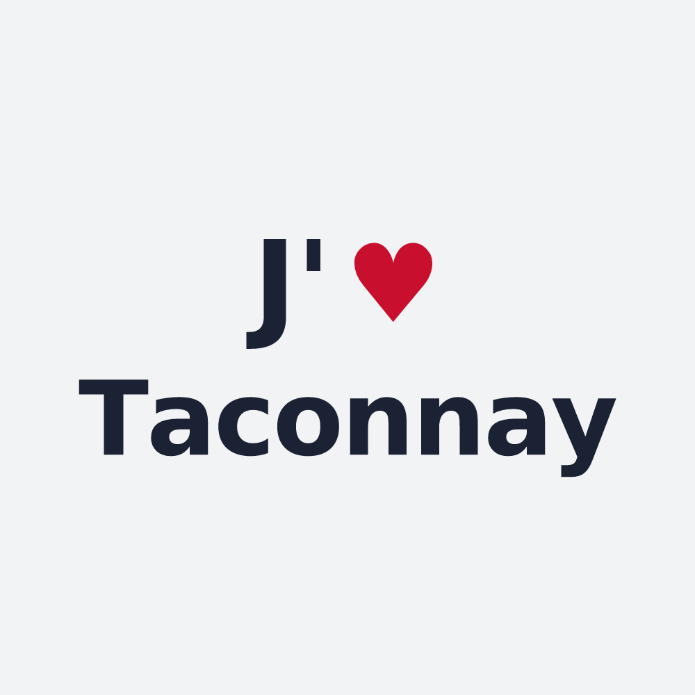 Poster personnalisé Taconnay — design J'aime Taconnay