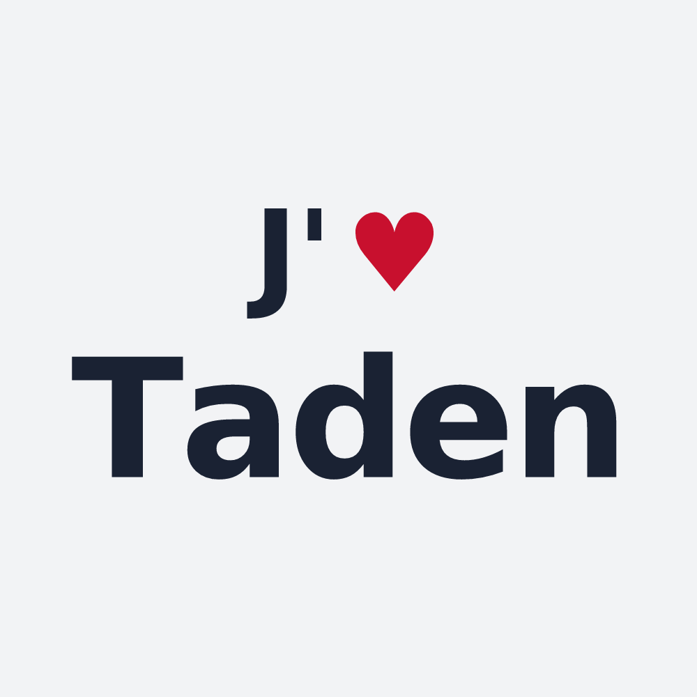 Poster personnalisé Taden — design J'aime Taden