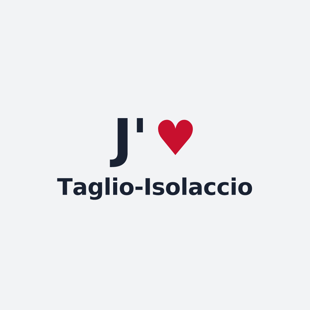 Poster personnalisé Taglio-Isolaccio — design J'aime Taglio-Isolaccio