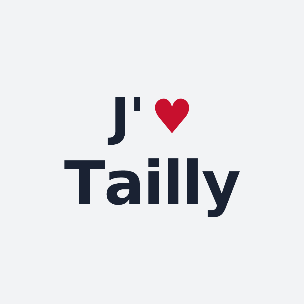 Poster personnalisé Tailly — design J'aime Tailly