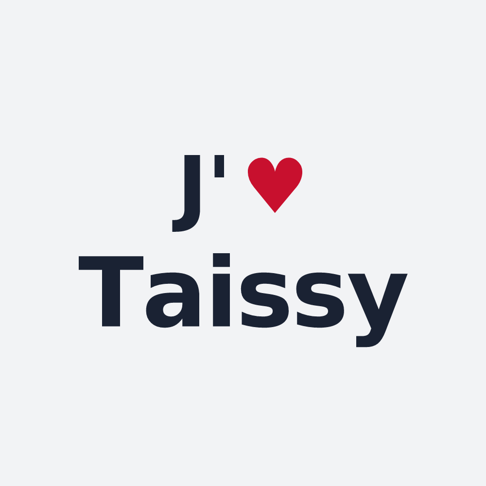 Poster personnalisé Taissy — design J'aime Taissy