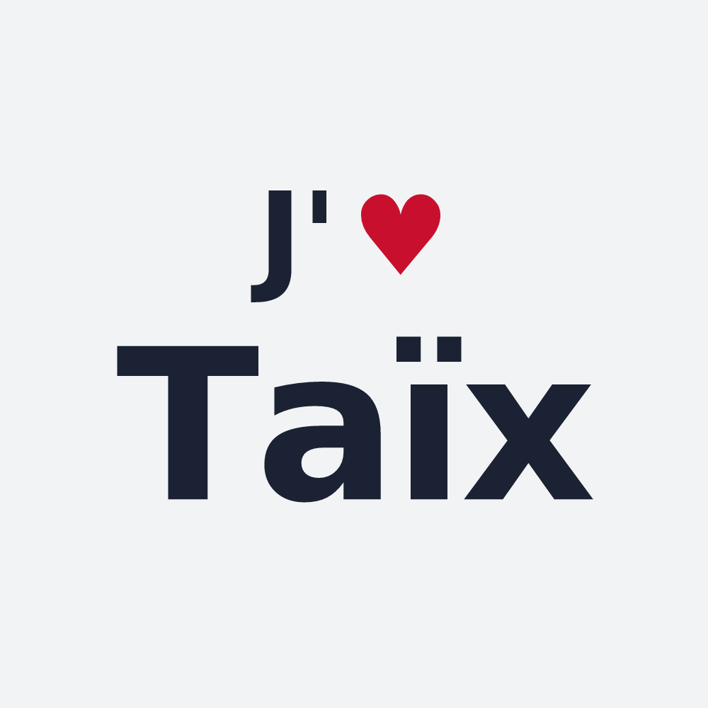 Poster personnalisé Taïx — design J'aime Taïx