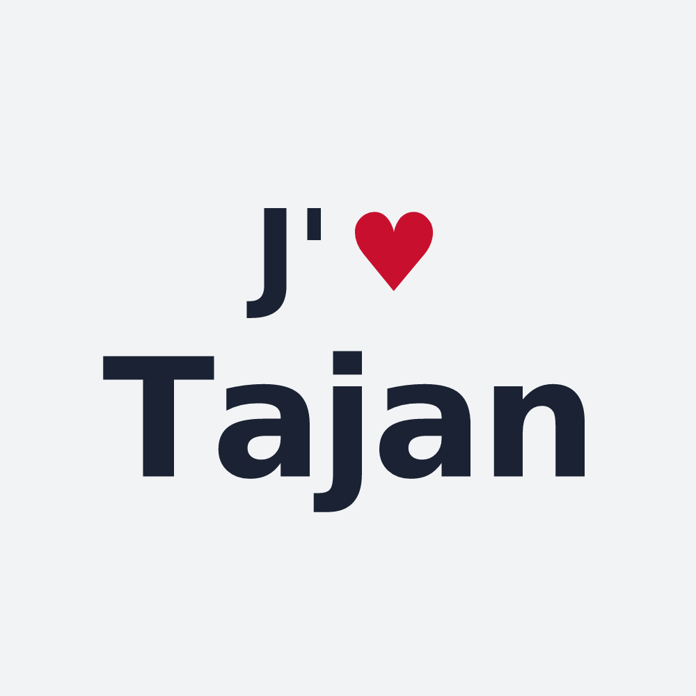 Poster personnalisé Tajan — design J'aime Tajan