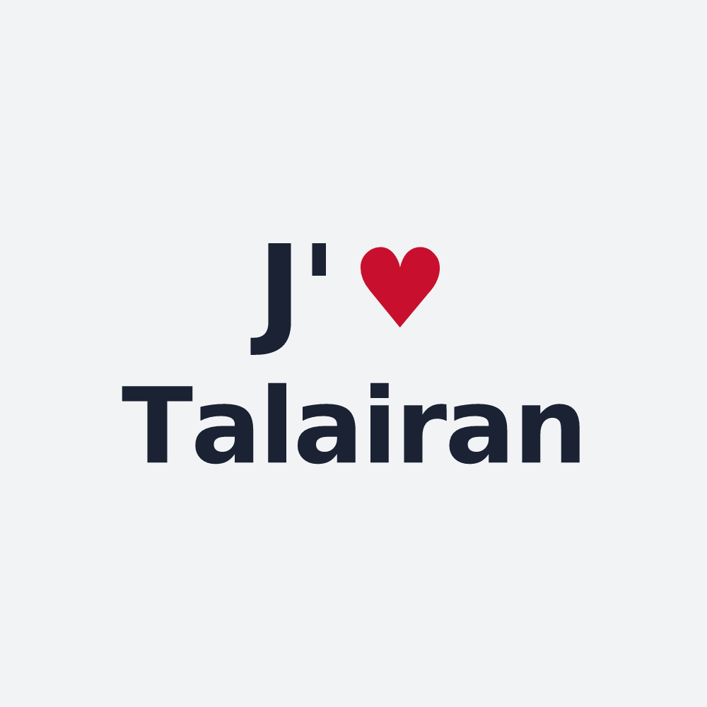 Poster personnalisé Talairan — design J'aime Talairan