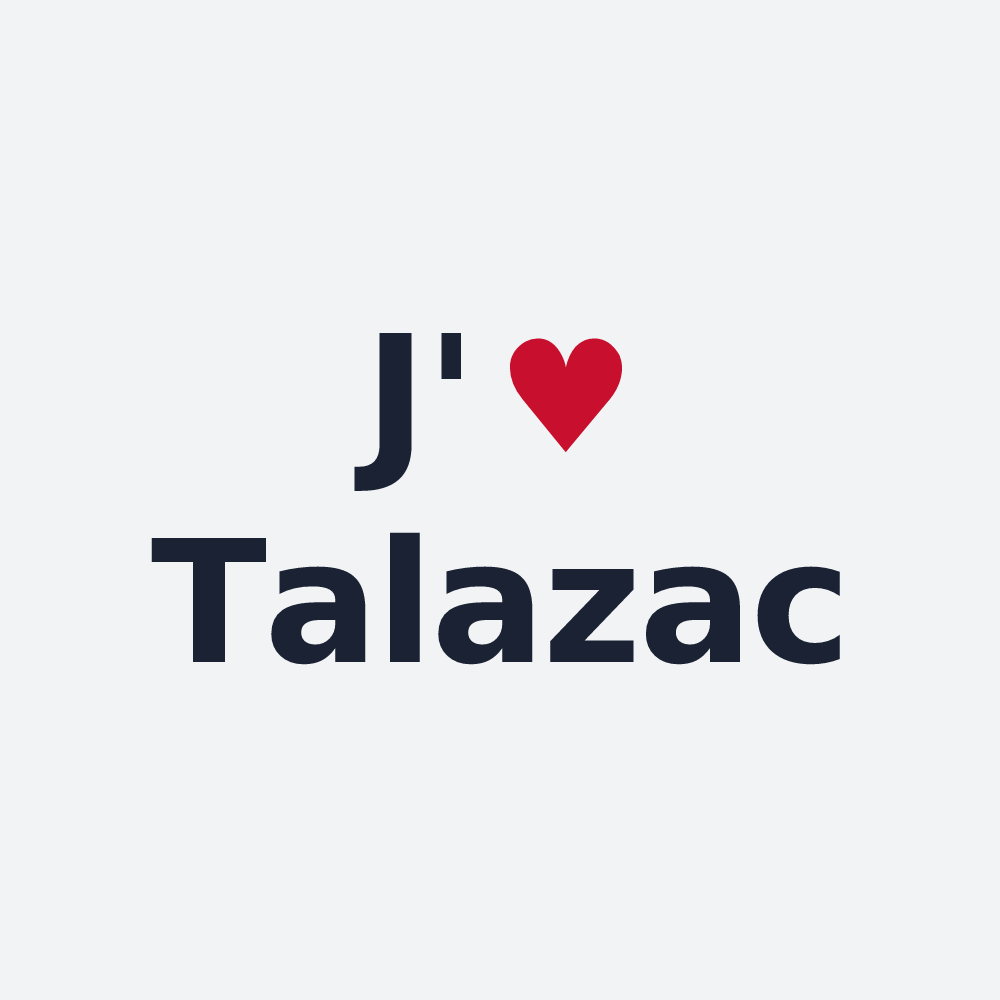 Poster personnalisé Talazac — design J'aime Talazac